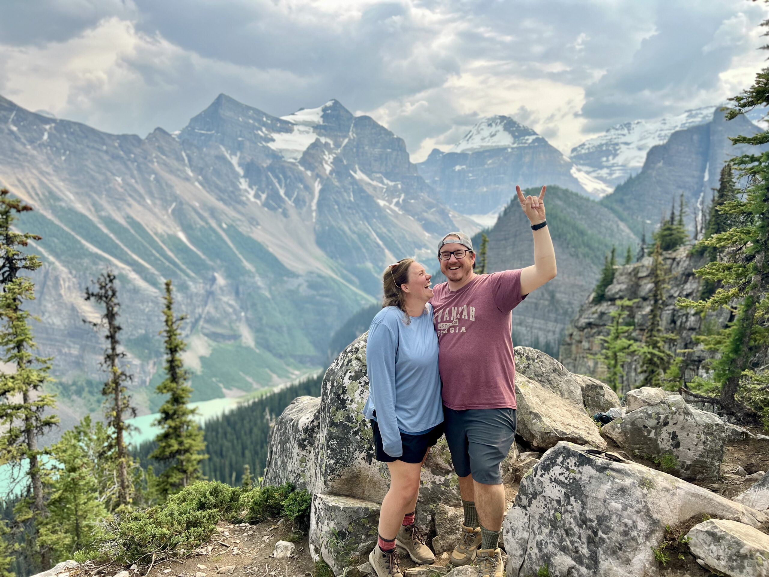 travel guide, View from the top of Little Beehive Hike in Banff National Park on Lake Louise, Canada